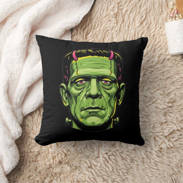 Cojín Decorativo Monstruo Frankenstein Creepe Cute Halloween (Manta)