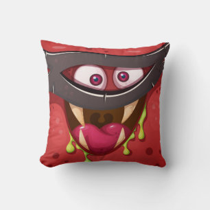 Cojín Decorativo Monstruo Rojo Enmascarado Loco
