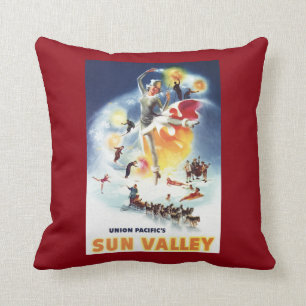 Cojín Decorativo Montaje de Sonja Henje del poster de Sun Valley