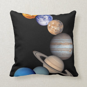 Cojín Decorativo Montaje del Sistema Solar Fotos de Planetas JPL