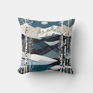 Cojín Decorativo Montaña azul de la marina