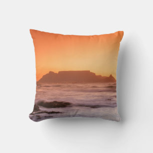 Cojín Decorativo Montaña de la Mesa al Atardecer, Bloubergstrand