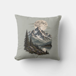 Cojín Decorativo Montaña de Luna Llena Salvaje