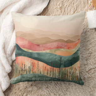 Cojín Decorativo Montaña Minimalista Boho - Tierra inspirada en la 