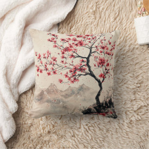Cojín Decorativo Montaña Serenidad Crimson Sakura (1)
