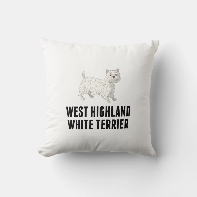 Cojín Decorativo Montaña Terrier blanco del oeste (Anverso)