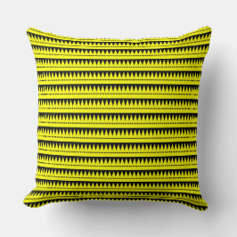 Cojín Decorativo Montañas aztecas - Amarillo con negro