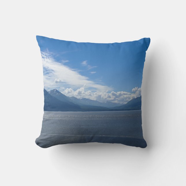 Cojín Decorativo Montañas de Alaska edificantes (Anverso)
