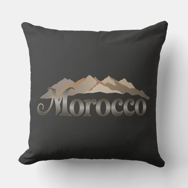 Cojín Decorativo Montañas del Atlas de Marruecos (Anverso)