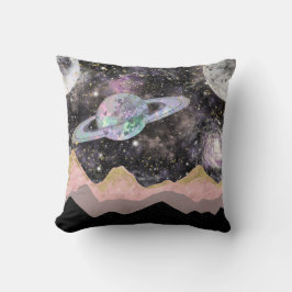 Cojín Decorativo Montañas Espaciales Cielo Estrellado Galaxia Plane
