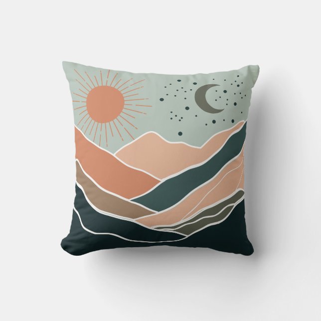 Cojín Decorativo Montañas Sun y Moon (Anverso)