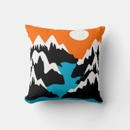 Cojín Decorativo Montañoso con cordilleras fluviales