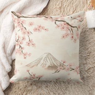 Cojín Decorativo Monte Fuji con Flor de Cerezo – Japonés (3)
