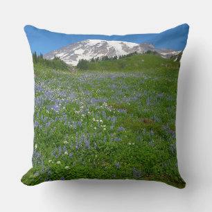 Cojín Decorativo Monte Rainier con lupinos púrpura