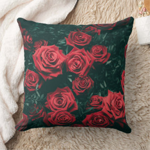 Cojín Decorativo Montón de rosas rojas