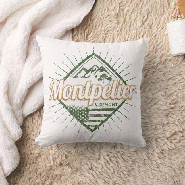Cojín Decorativo Montpelier Vermont City Estados Unidos (Manta)
