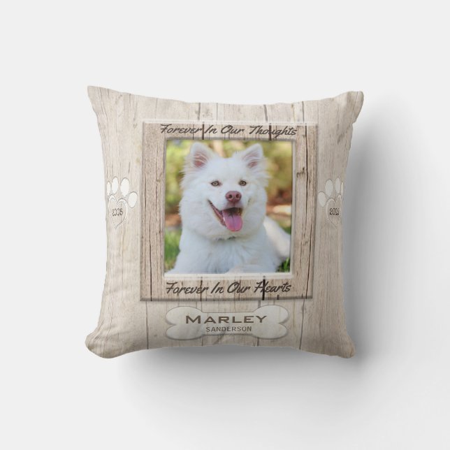 Cojín Decorativo Monumento al perro personalizado (Anverso)