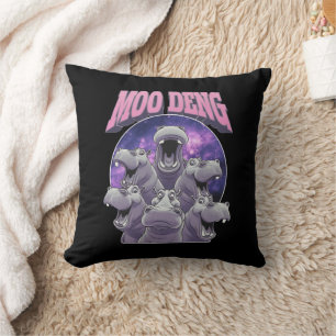 COJÍN DECORATIVO MOO-DENG EL FAMOSO BEBÉ HIPOPÓTAMO PIGMEO MOODENG