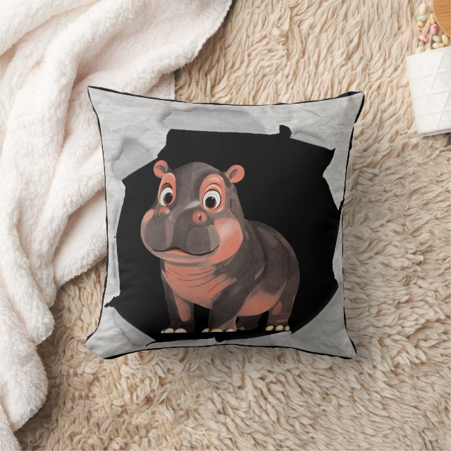 Cojín Decorativo Moo Deng Hippo (Manta)