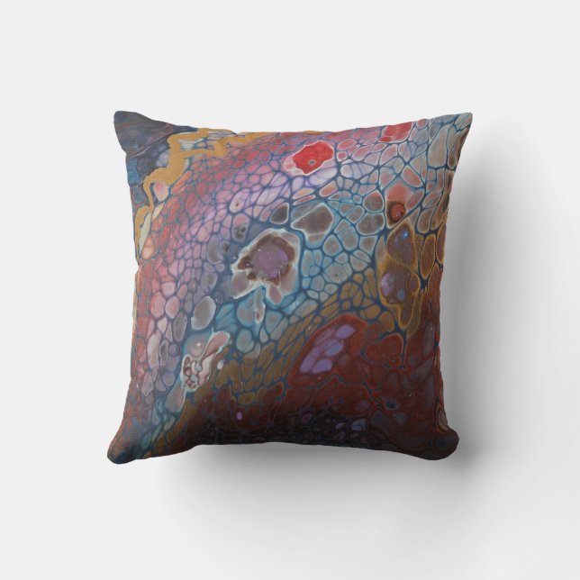 Cojín Decorativo Moody Abstract Art Throw Pillow (Reverso)