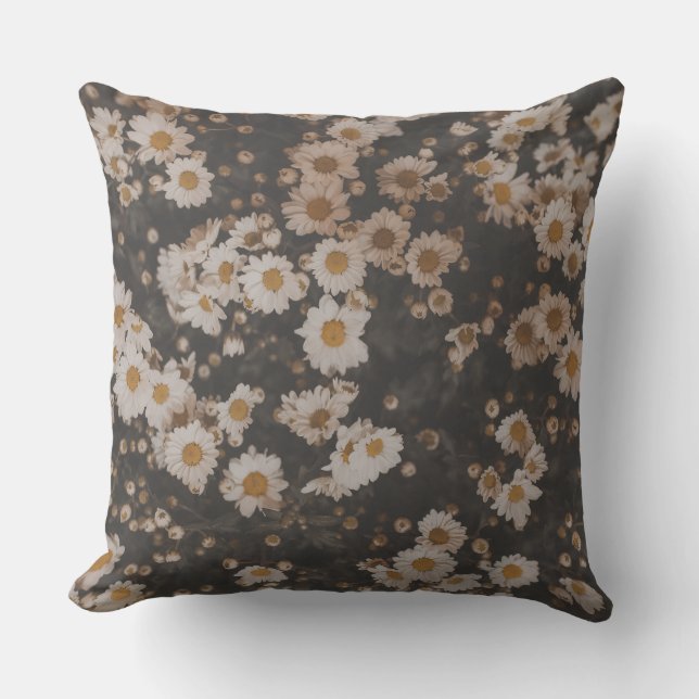 Cojín Decorativo Moody Daisy Drift Throw Pillow (Anverso)