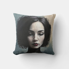 Cojín Decorativo Moody Elegant Woman Portrait Art