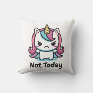 Cojín Decorativo Moody Kawaii Unicorn Personalizado Textos