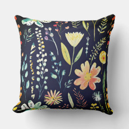 Cojín Decorativo Moody wildflower pattern