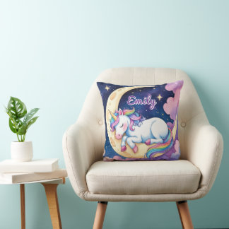 Cojín Decorativo Moon Dream Unicorn Pillow - Nombre editable
