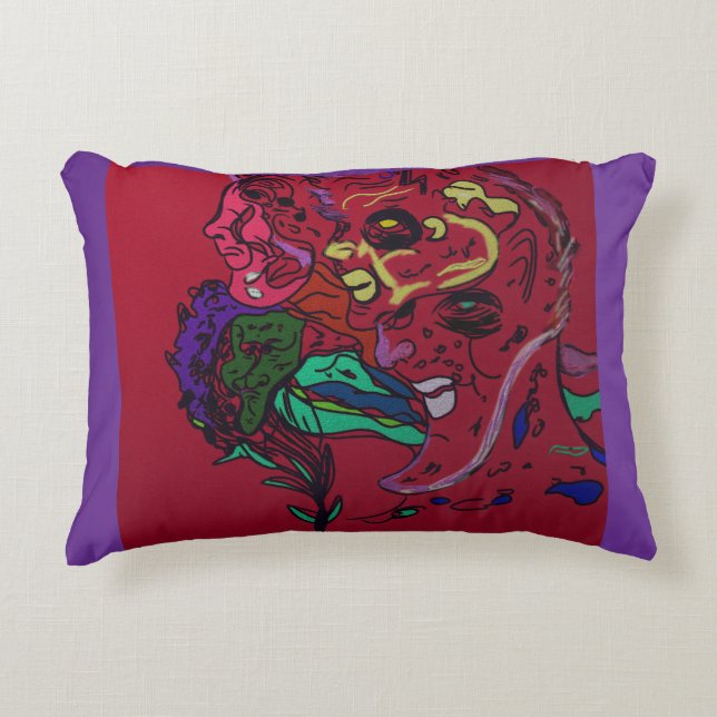 Cojín Decorativo Moon Phases Abstract Art Accent Pillow (Anverso)