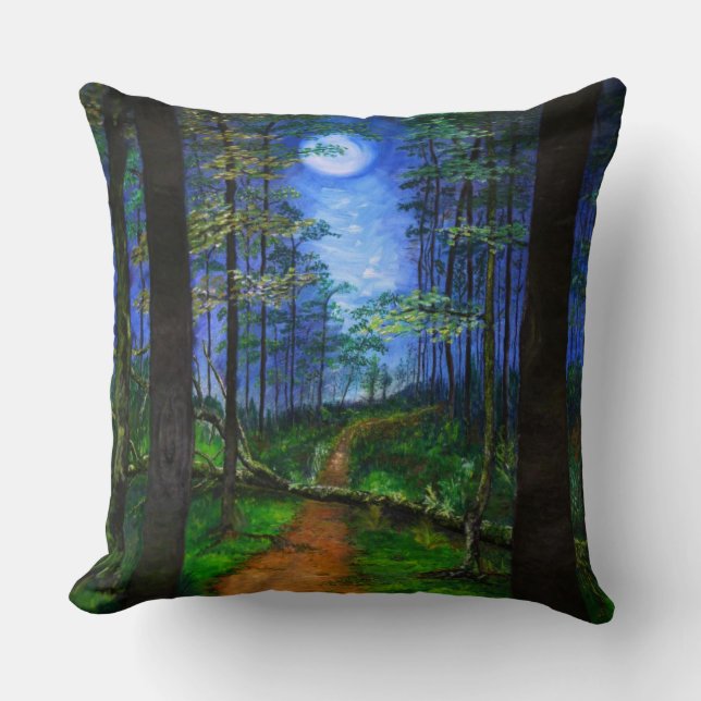 Cojín Decorativo Moonlit Abandon Original Art Accent Pillow (Anverso)