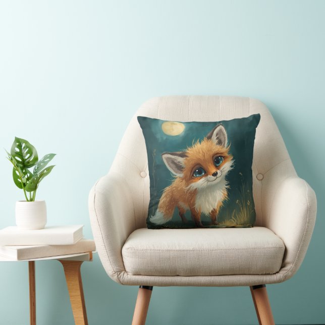 Cojín Decorativo Moonlit Fox, Night Forest (Silla)