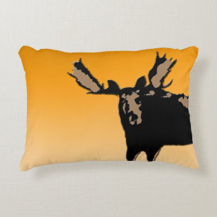 Cojín Decorativo Moose al atardecer - Original Wildlife Art