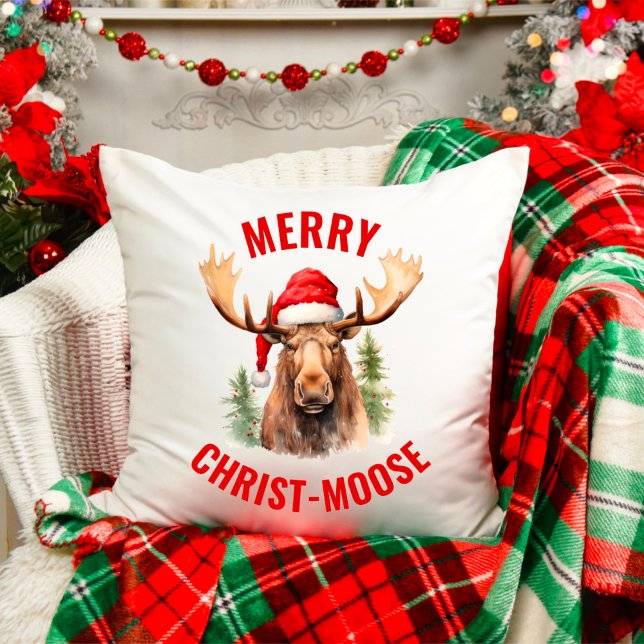 Cojín Decorativo Moose, Navidades divertidos y divertidos de Feliz  (Subido por el creador)