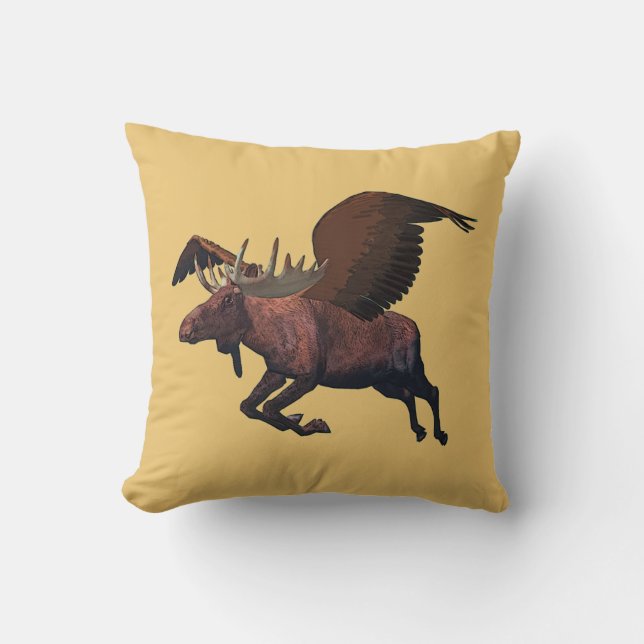 Cojín Decorativo Moose volador (Anverso)