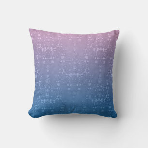 Cojín Decorativo Morado a Periwinkle Floral Intrincado Damask