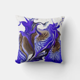 Cojín Decorativo Morado Iris Flower Swirls