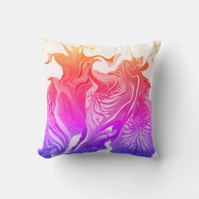 Cojín Decorativo Morado Iris Flower Swirls / Ipanema / (Anverso)