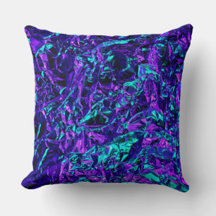 Cojín Decorativo Morado metálico y Verde azulado