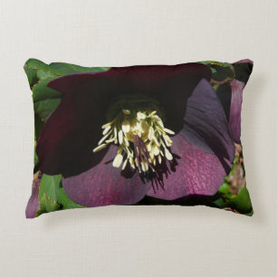 Cojín Decorativo Morado Rosa de Cuaresma, flor de Pascua