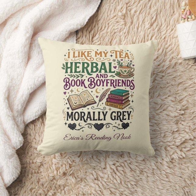 Cojín Decorativo Morally Grey Book Boyfriend Herbal Tea Book Club (Manta)