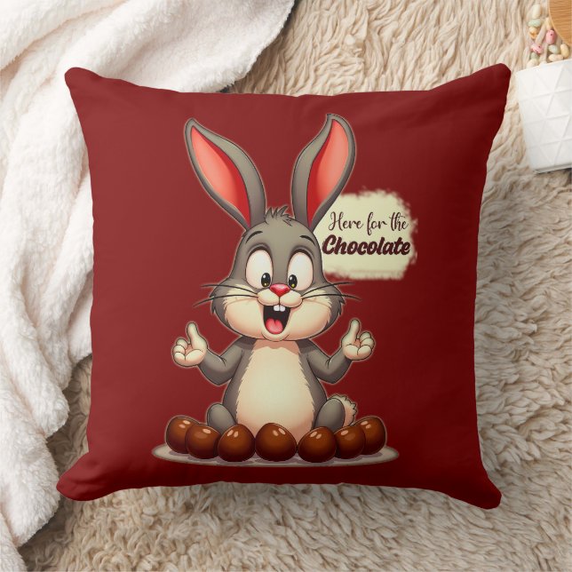 Cojín Decorativo More Chocolate – Funny Easter Bunny - almofada (Manta)