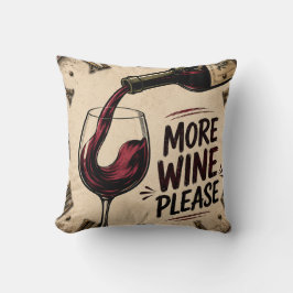 Cojín Decorativo More Wine Please Rustic Home Bar