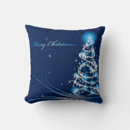 Cojín Decorativo Morerry Christmas Tree Blue Pillow