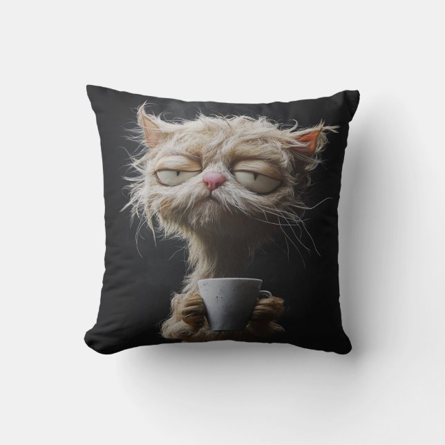 Cojín Decorativo Morning Brew Bliss - Cat (Anverso)