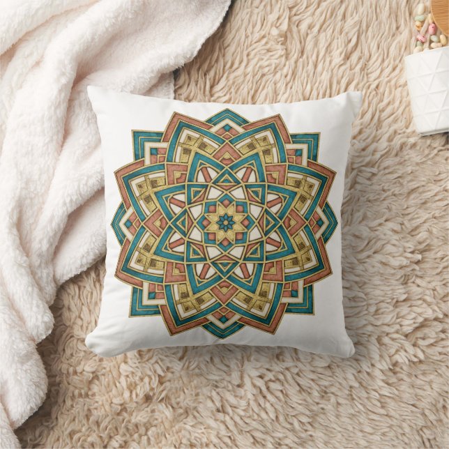 Cojín Decorativo Moroccan Zellij Tile Art Pillow (Manta)