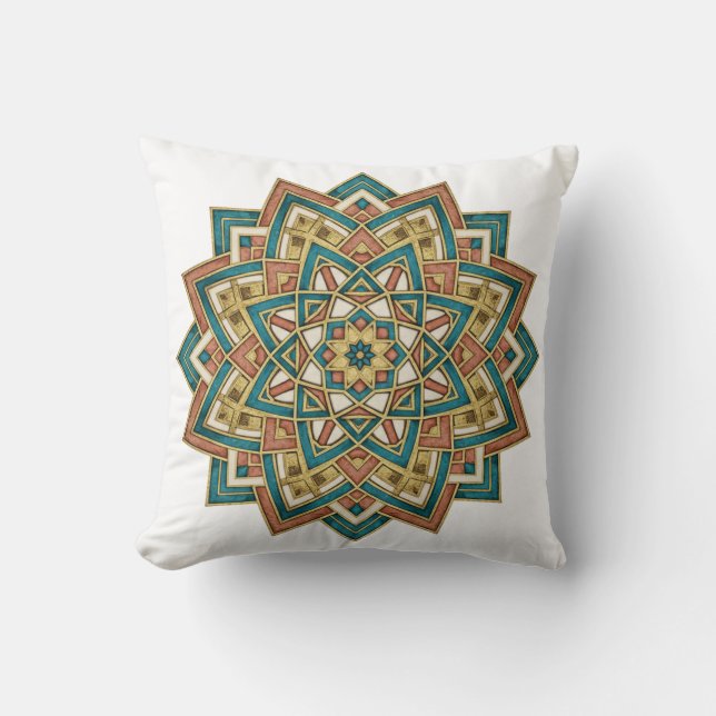 Cojín Decorativo Moroccan Zellij Tile Art Pillow (Anverso)
