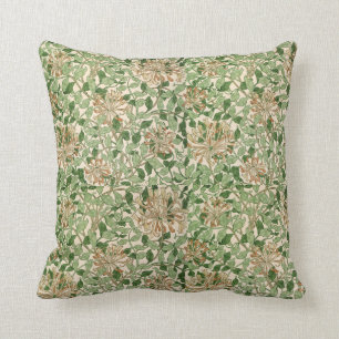 Cojín Decorativo Morris Honeysuckle Pattern Green Leaves Vintage