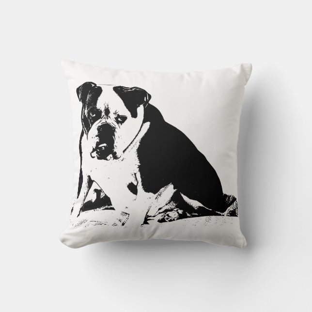 Cojín Decorativo Mortalidad de Loft, Bulldog (Anverso)