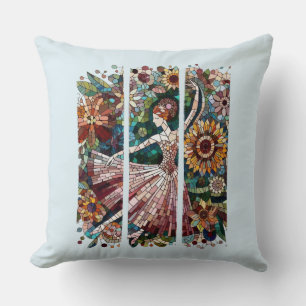 Cojín Decorativo Mosaic Art Ballerina Cepillo de Cristal Manchado